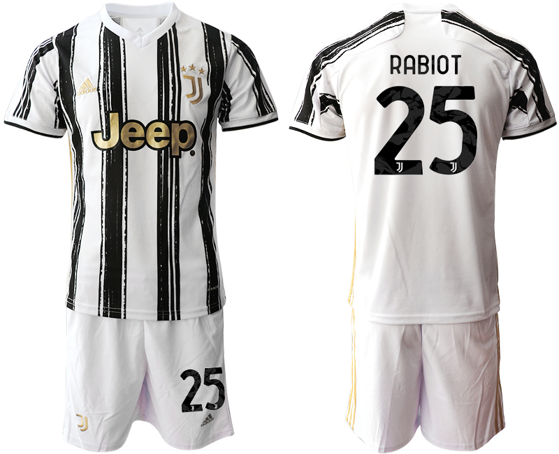 Men 2020-2021 club Juventus home #25 white black Soccer Jerseys